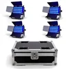 4in1 Flights Case with 24x18W RGBWA UV 6 in 1 Outdoor Waterproof Stage Light LED Square Par Light DJ DMX Disco Equipment Bar