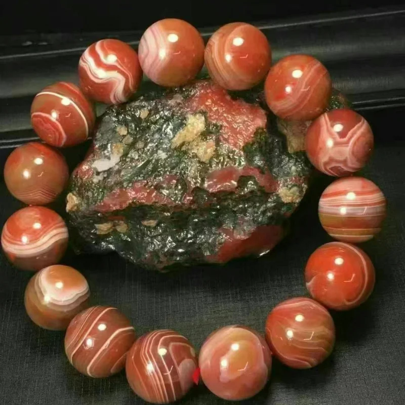 Factory Natural Pulp Red Agate Waist Wrap Large Bracelet Full of Meat Ethnic Style