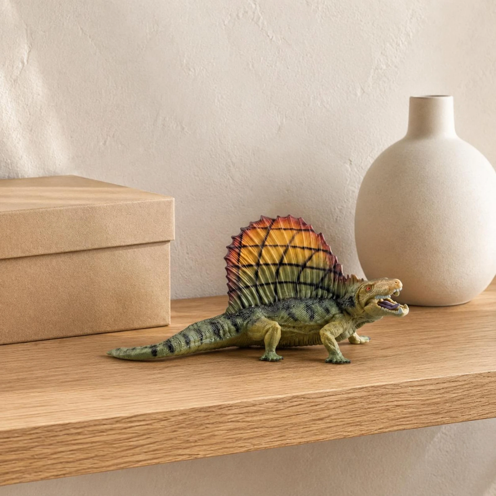 Dimetrodon Model Educational Sail-Backed Dinosaur Toy Prehistoric Creature Model Detailed Figurine Screen Unplugged for Display view 4