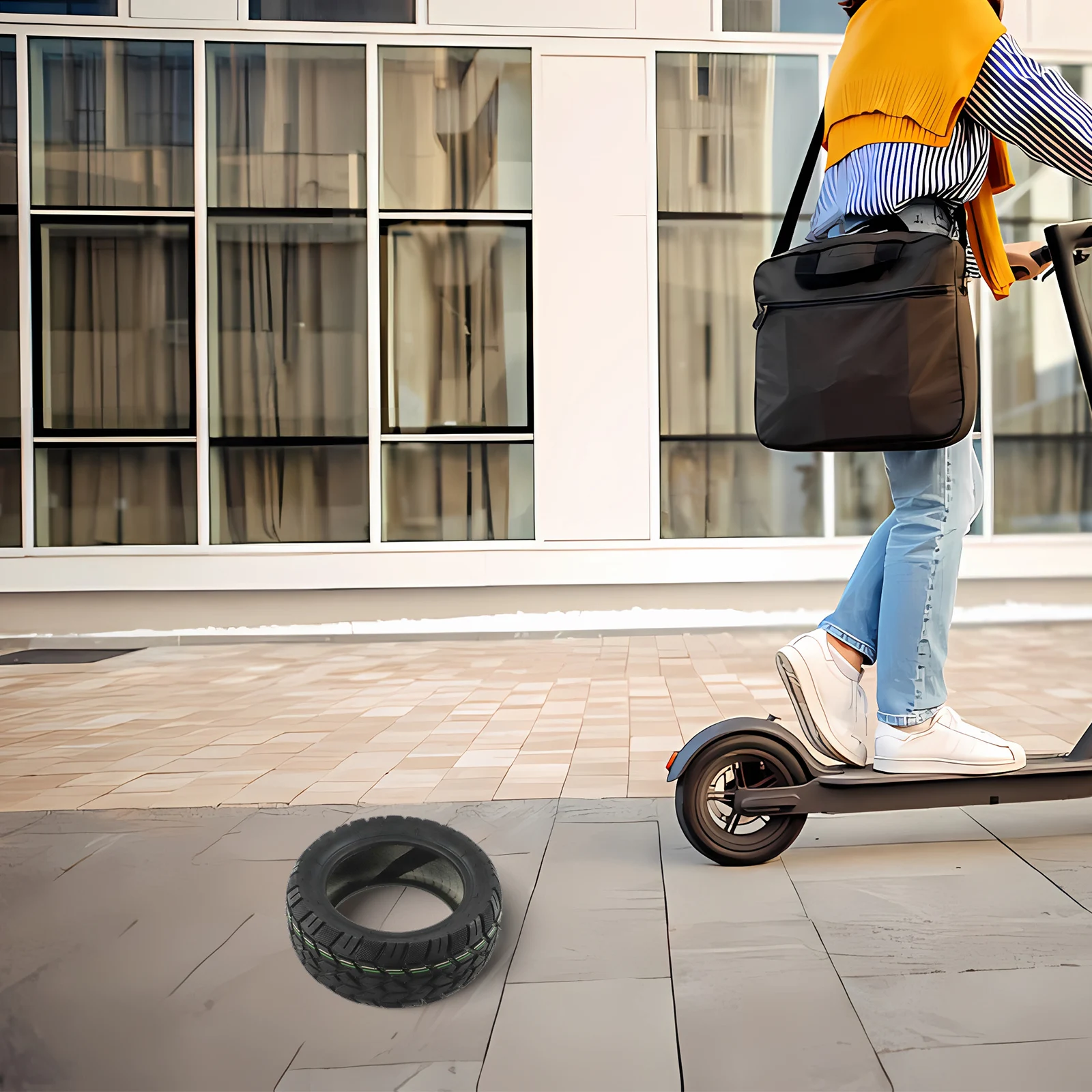 

11 Inch Tubeless Offroad Tire for KAAB0 Electric Scooter Optimized Tread Pattern for Improved Stability and Traction