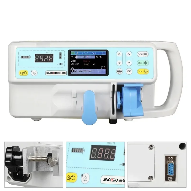 

SINOHERO LCD Display Portable Digital Syringe Pump Single-channel Real Time Electronic Infusion Syringe Pump Medical Device