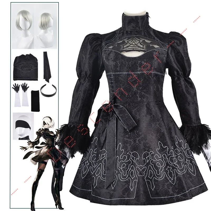 Nier Automata Cosplay Costume Yorha 2B Sexy Outfit Games Suit Women Role Play Costumes Girls Halloween Fancy YoRHa 9S No. 9 Type