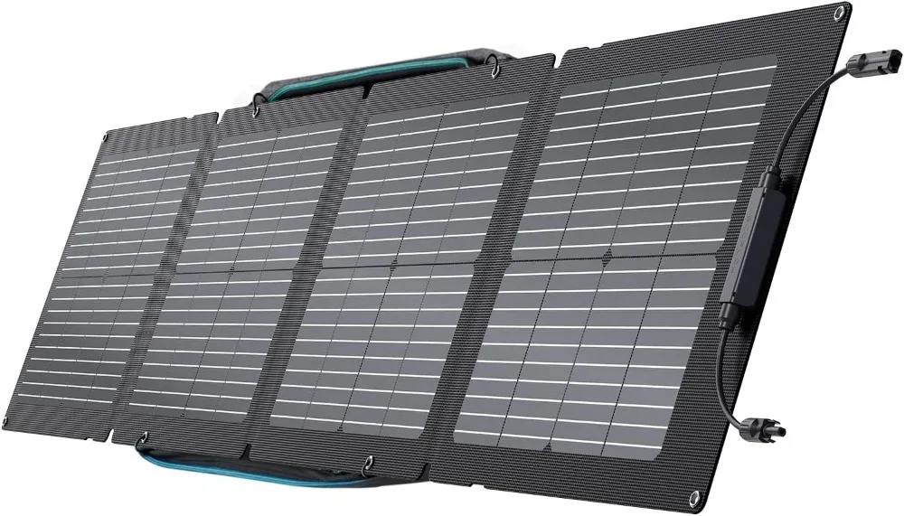 EF ECOFLOW 110W Portable Solar Panel, Foldable with Carry Case, High 23% Efficiency, IP68 Water & Dustproof Design for Camping