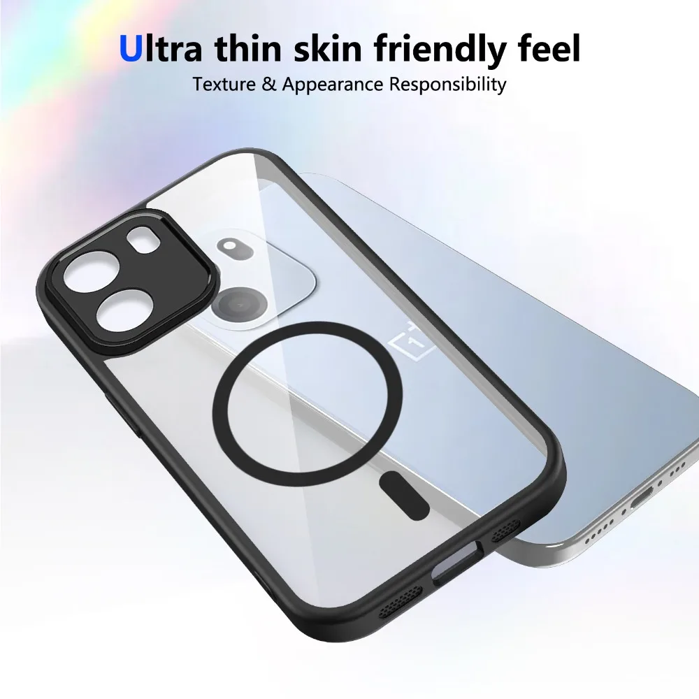 Capa Magnética para Carregamento Sem Fio para Celulares OnePlus 15, 15R, 15T, Ace 6, 6T, 5 Ultra/Racing, Nord 6, 5, CE6 Lite, CE 5, 6, 1+ Turbo, 6, 6V
