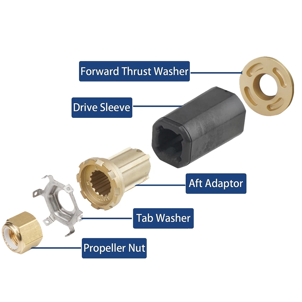 835257q1 835257k1 Buitenboordmotor Flo-Torq Ii Hub Kit Voor Kwik Mercruiser Mariner Motoren Boot Aandrijflijn Bescherming Scheepsgereedschap