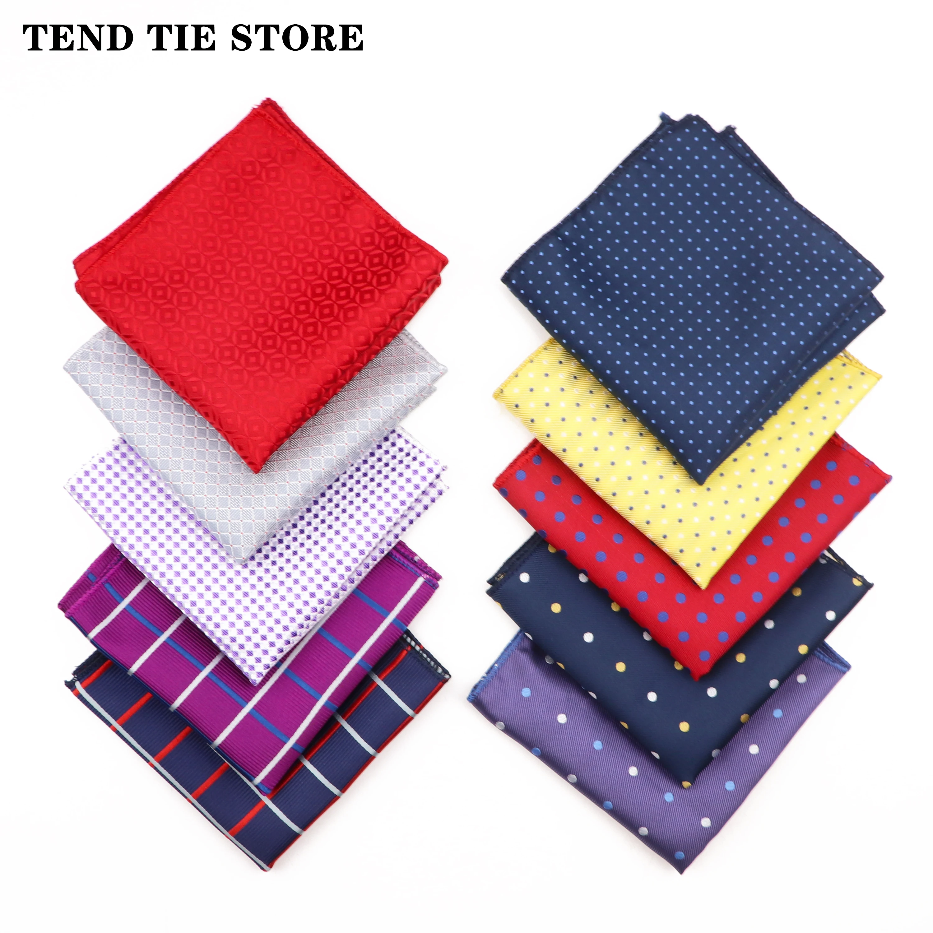 الكلاسيكية منديل البوليستر مربع للرجال ، منديل بسيط ، وشاح الأعمال الرسمية ، اكسسوارات بدلة الزفاف ، الأزرق والأحمر ، والأزياء الجديدة ، 22 سنتيمتر