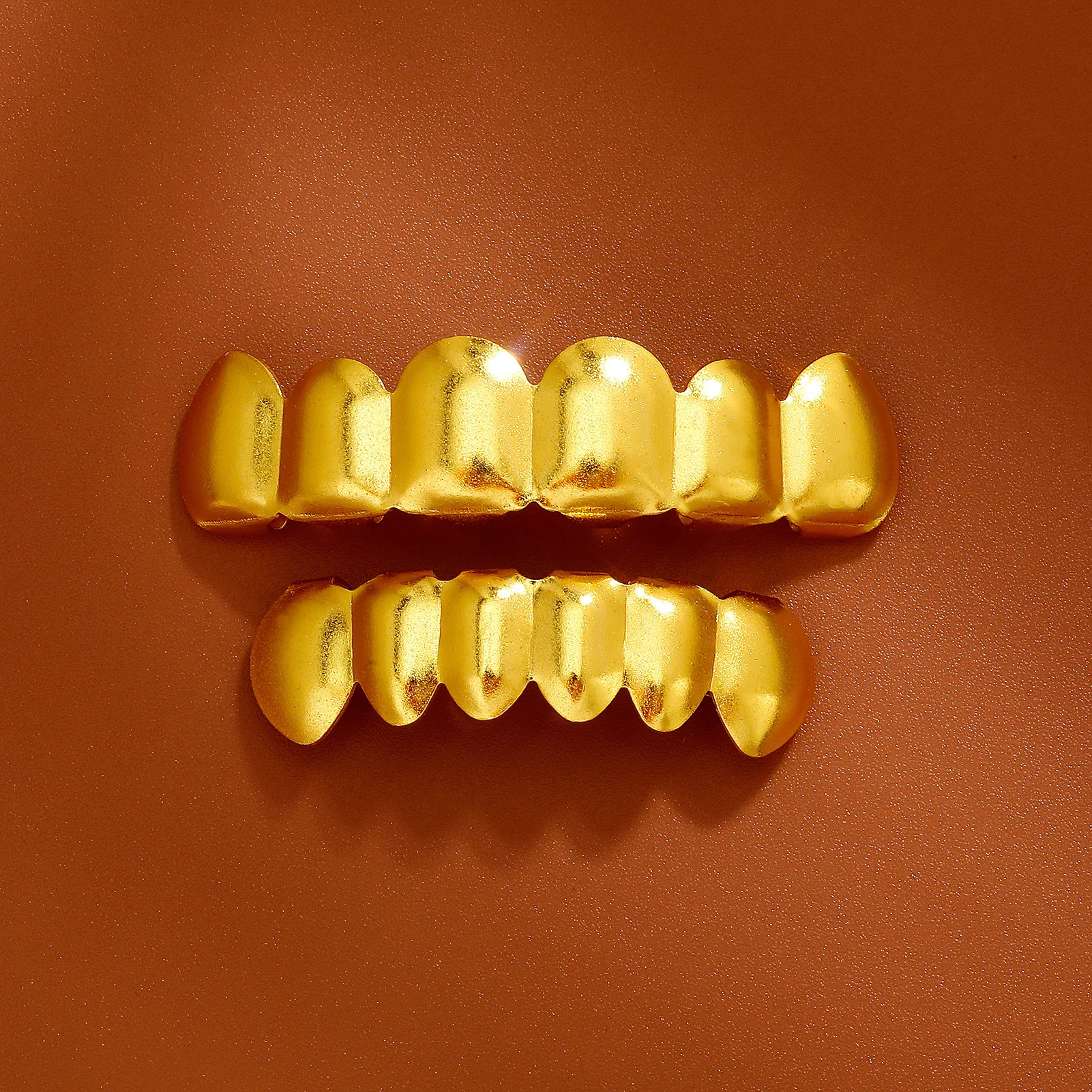 RACHELZ 6/6 نسيج الحرير ماتي الأسنان Grillz الهيب هوب أعلى أسفل الفم الأسنان قبعات للنساء الرجال المجوهرات هدية حفلة #5