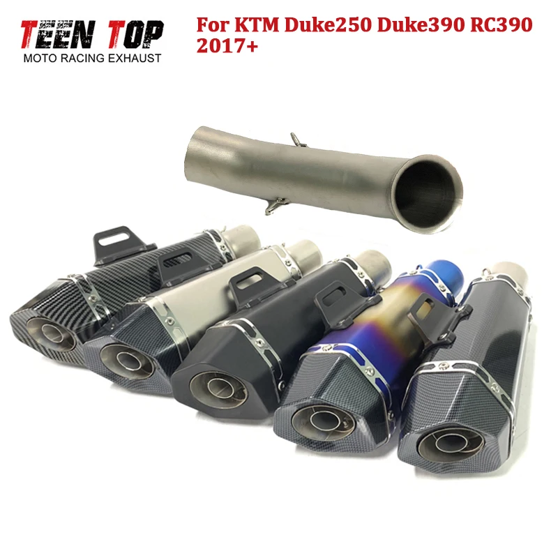 

Для KTM Duke 390 надеваемая выхлопная труба Duke 250 RC390 гоночный локоть глушитель 51 мм средняя труба Connect Silencieux