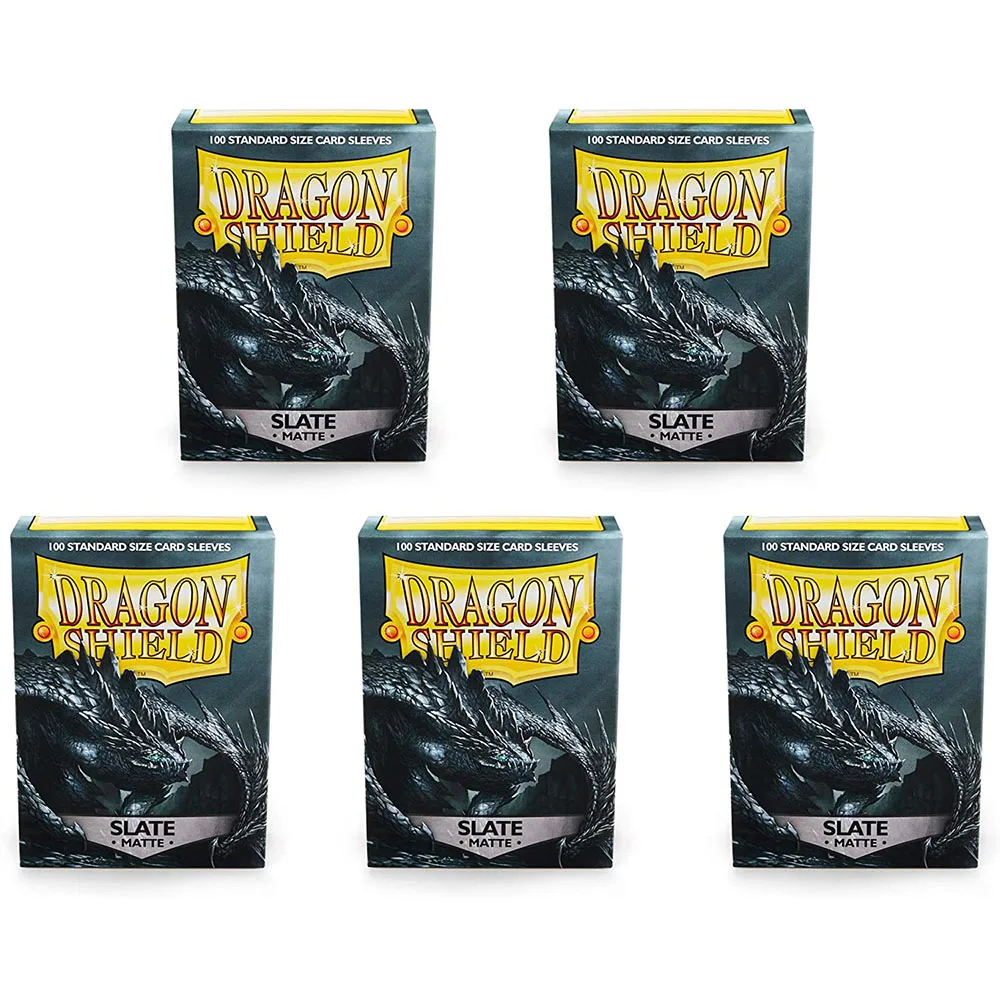 

5 Packs Dragon Shield Matte SLATE BLUE Standard Size Card Sleeves Cards Cover MGT Cards Protector for PKM/Star Reals Board Games