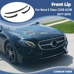Carbon Fiber Front Bumper Lip Spoiler For Mercedes Benz E Class C238 A238 Sport 2-Door 2017 2018 Front Lip