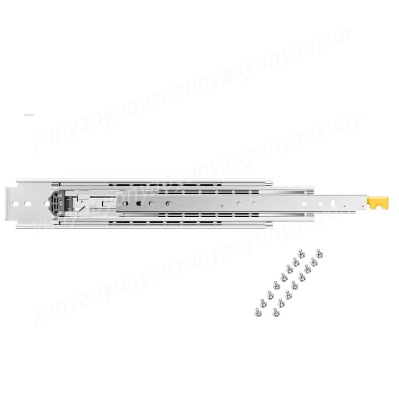 1 Pair of Fully Stretched Drawer Slides 500 Lbs Load-bearing, Ball Drawer Slides with Locking Function, Side-mounted Rails