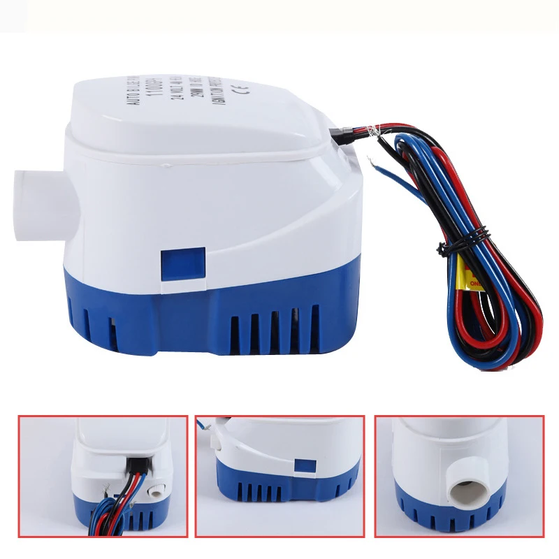 12V Bilge Pump 1100GPH Automatic Boat Marine Water Pump Submersible Yacht Boat Motor Seaplane Houseboat Pump