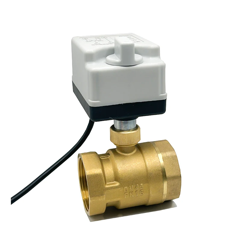 2-Wege-Messing motorisierte Kugel hahn DN15-DN50 3-Draht 2-Steuerung elektrische Aktuatoren mit manuellen Schalter 220v 12v 24v – Detail 10