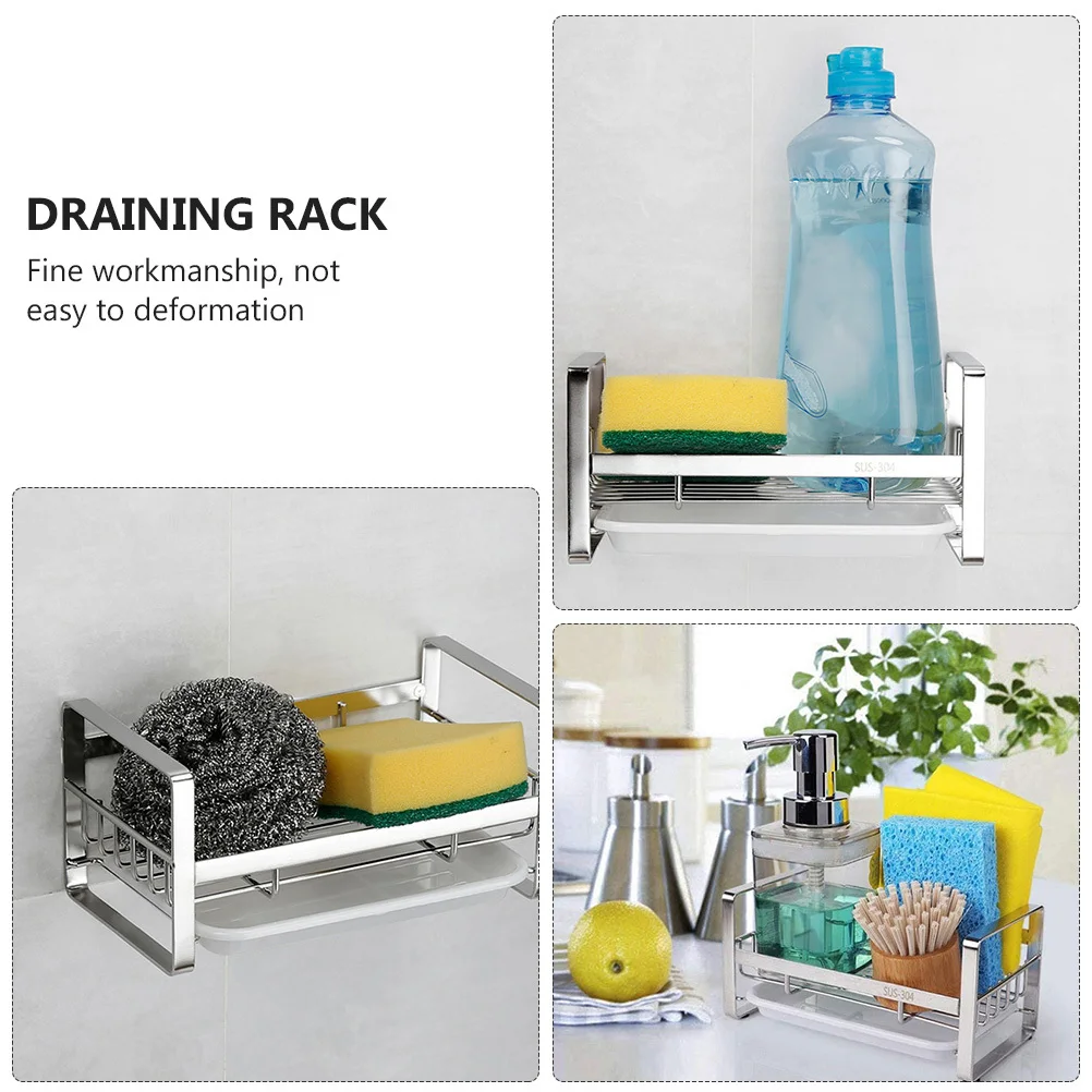 

Draining Rack Premium Kitchen Sink Storage Holder Multifunctional Iron Shelf For Kitchen Bathroom Organizer Supply Storage Rack