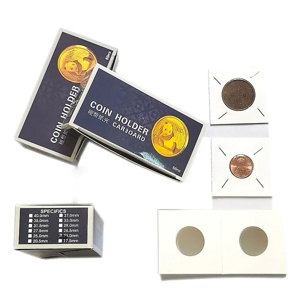 1 scatola portamonete da 17.5-40mm portamonete portamonete portamonete quadrato in cartone portamonete collezione Album di monete custodia per libri Flip