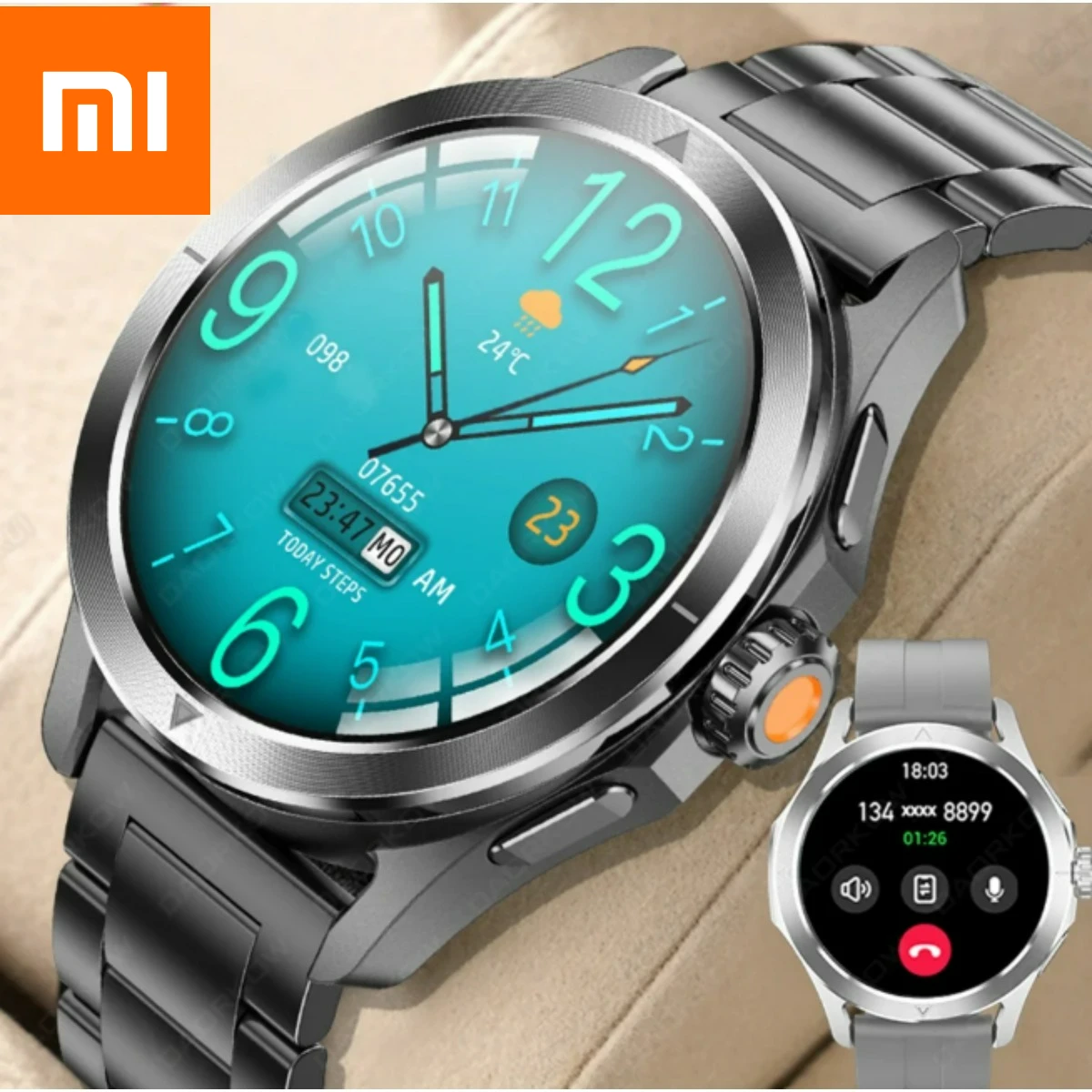 

Xiaomi New S4 Ultra Спорт на открытом воздухе Смарт-часы Мужчины AMOLED Экран NFC GPS Компас Сердечный ритм Водонепроницаемые Bluetooth-вызовы SmartWatch