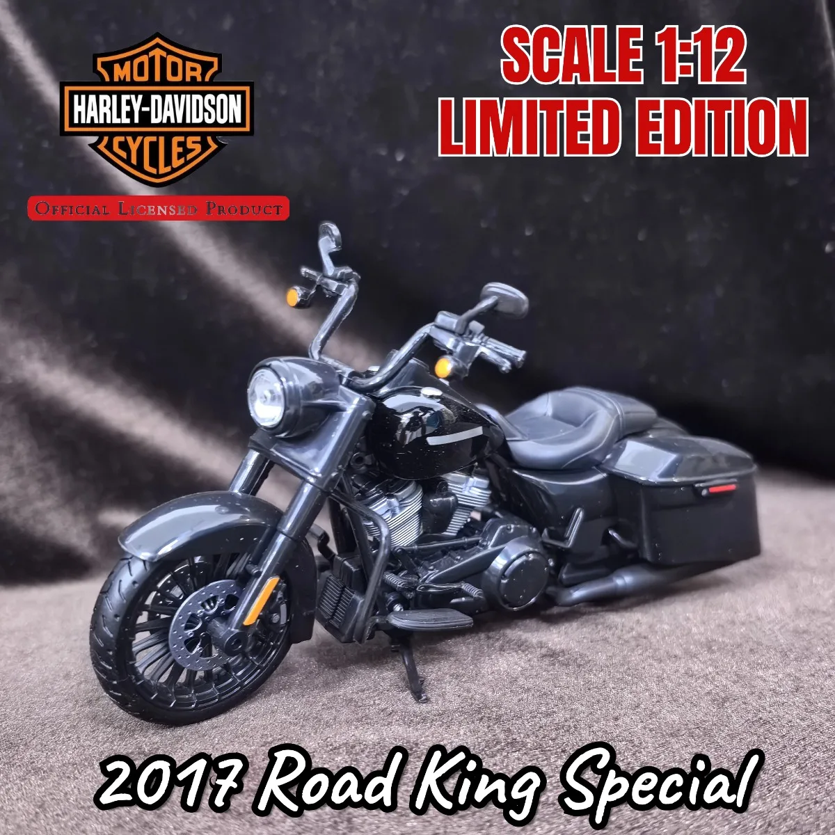 

Ограниченная 1:12 масштаб HD 2017, Road King, специальная мини-модель мотоцикла, реплика автомобиля, миниатюрная фигурка, детский рождественский подарок, игрушка