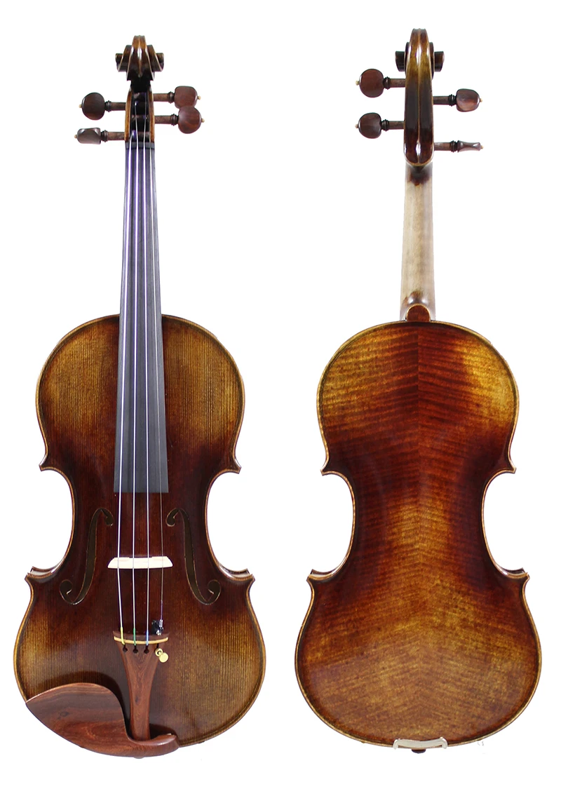 Violin with Bow Case, Guarnieri 'del Gesu' 4/4 Violin Copy! Strong Deep tone!fast response ! German dark!