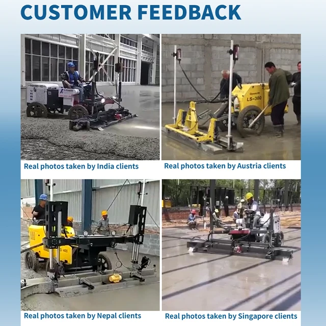 Alta qualità. Schermato automatico in calcestruzzo. Macchina per livellare la costruzione stradale