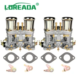 2PCS x 40IDF Carburetor Carb Assy Replace 2 Barrel Weber Carburador Vergaser For Bug VW Beetle Fiat W/Air Horn Solex Dellorto