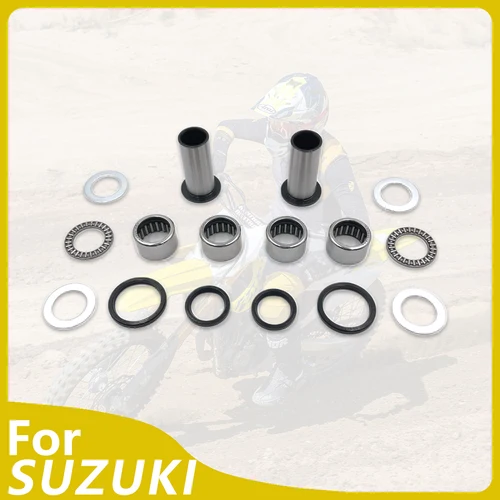 Imagen 1 del producto OTOM-Kit de mantenimiento de brazo oscilante de Motocross, rodamiento de agujas de rodillo, pivote, espaciador exterior interior, buje de sello de aceite para SUZUKI RM RMZ 250