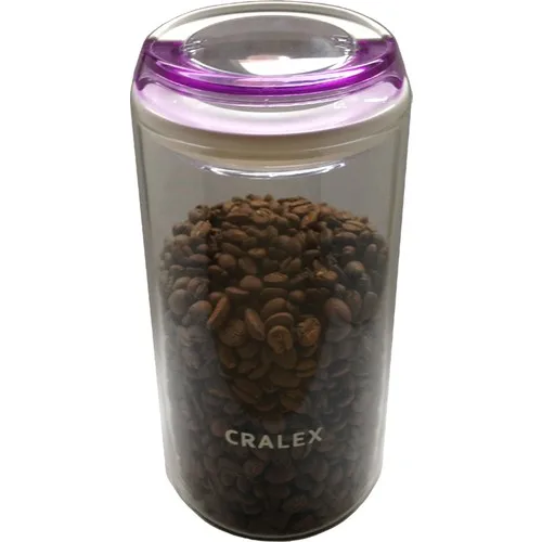 Cralex Regina 1200 ml Purple Lid Borosilicate Glass Jar