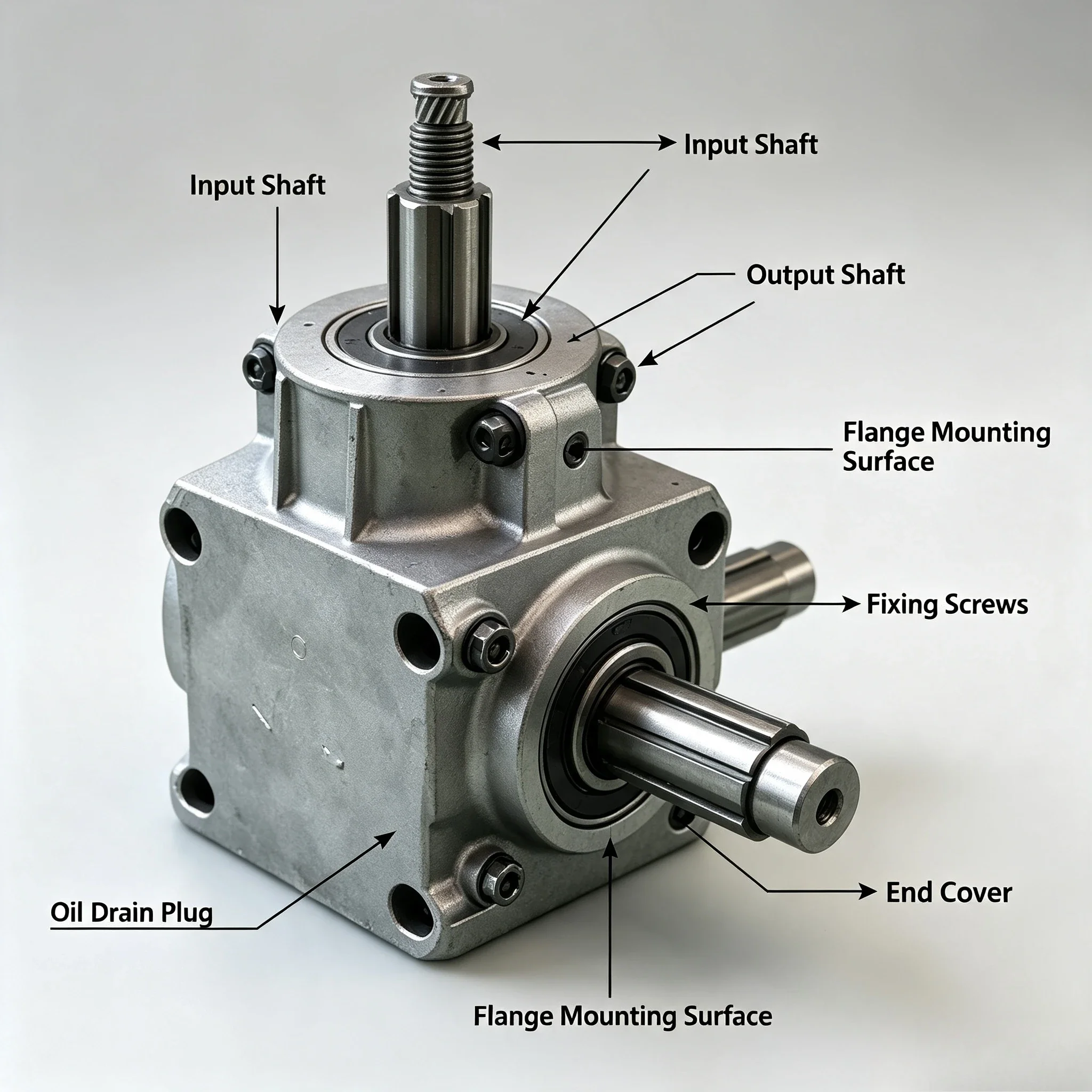 T-Type 90 Degree Right Angle Bevel Gearbox, 1:1 Ratio Steering Gear Commutator, Mechanical Power Transmission Reducer