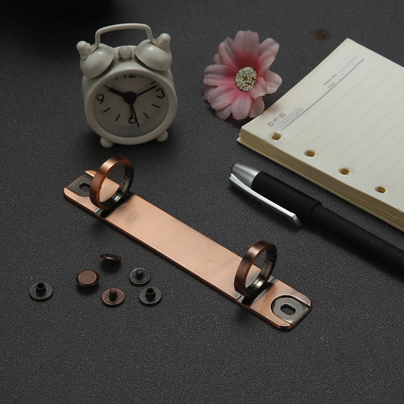 A7 abnehmbare Schnalle Lose blatt Binder Streifen 2 Löcher Metallring Binder Clips für Handbuch Notizbuch Schul büro Briefpapier – Detail 4