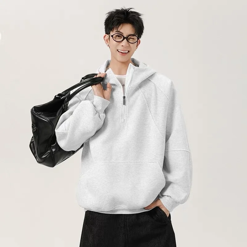 

Mens With Hat Hoodies Clothing Racquetball Relaxed Heated Leather Winter Playing Hooded Bestselling Japanese White Rounded Woole