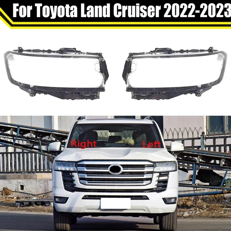 

Car Headlight Lens Cover Head Light Lamp Lampshade Front Light Shell For Toyota Land Cruiser 2022 2023 Replacement Parts