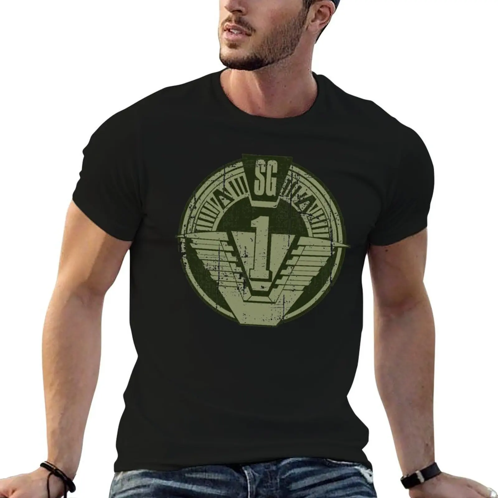 Camiseta Stargate SGI, camisetas con estampados, camisetas divertidas para hombre, camisetas de algodón para hombre