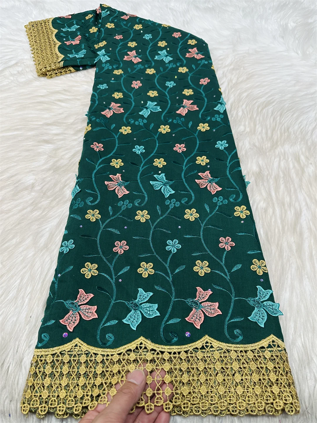 

3D Lace Swiss Voile Lace Nigerian Cotton Lace Fabrics 2026 High Quality African Stones Lace for Women Party Wedding Dress