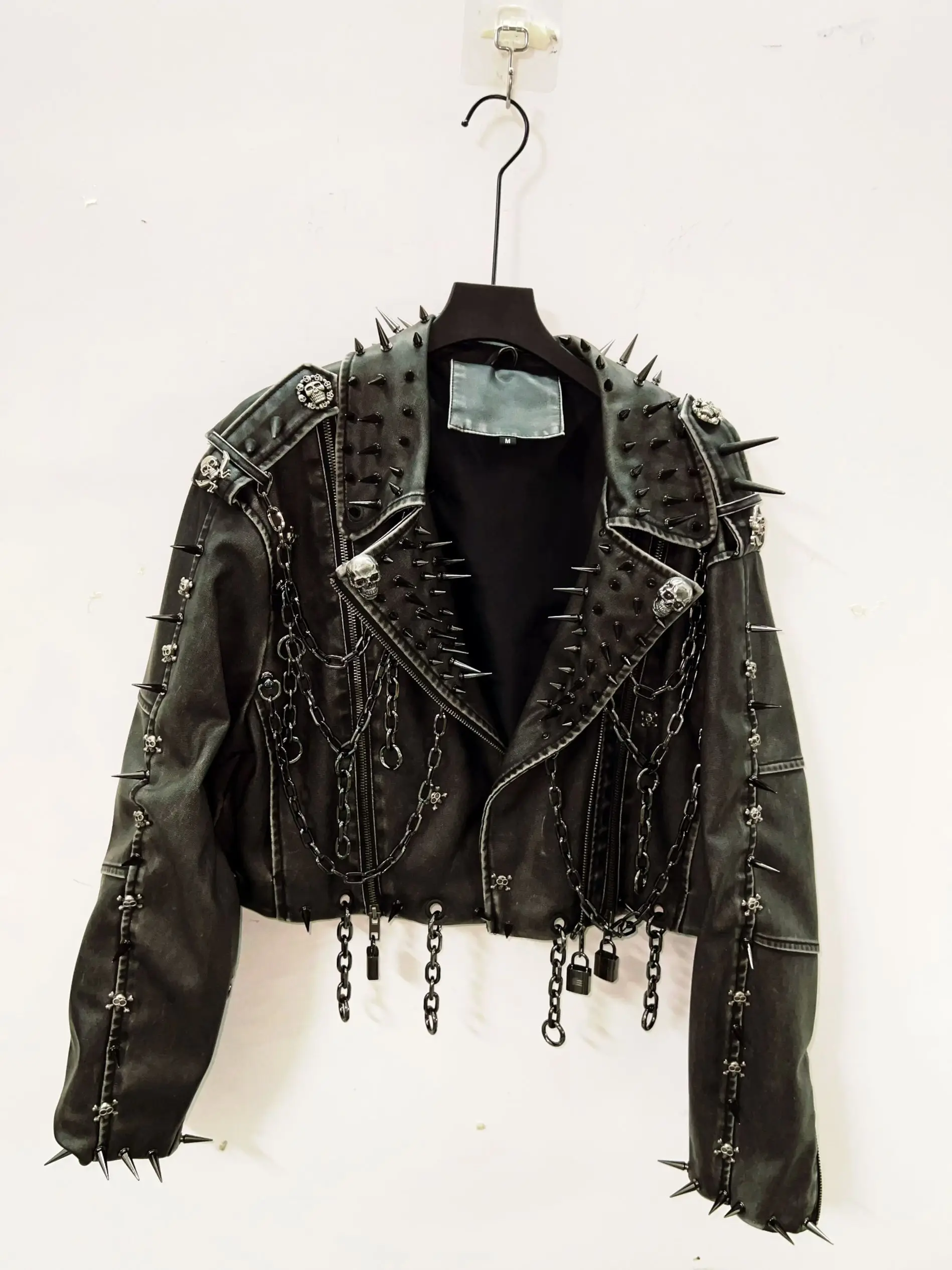 Leather vintage Jacket Skull Jacket gothic Leather vintage Jacket