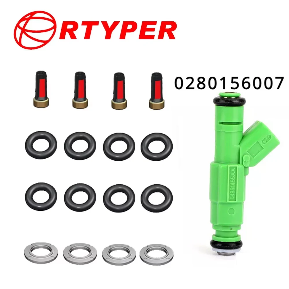 

4/6 Sets 0280156007 Injector Repair Kits Filter Oring For Chrysler Dodge 04861454AA Mercedes-BENZ