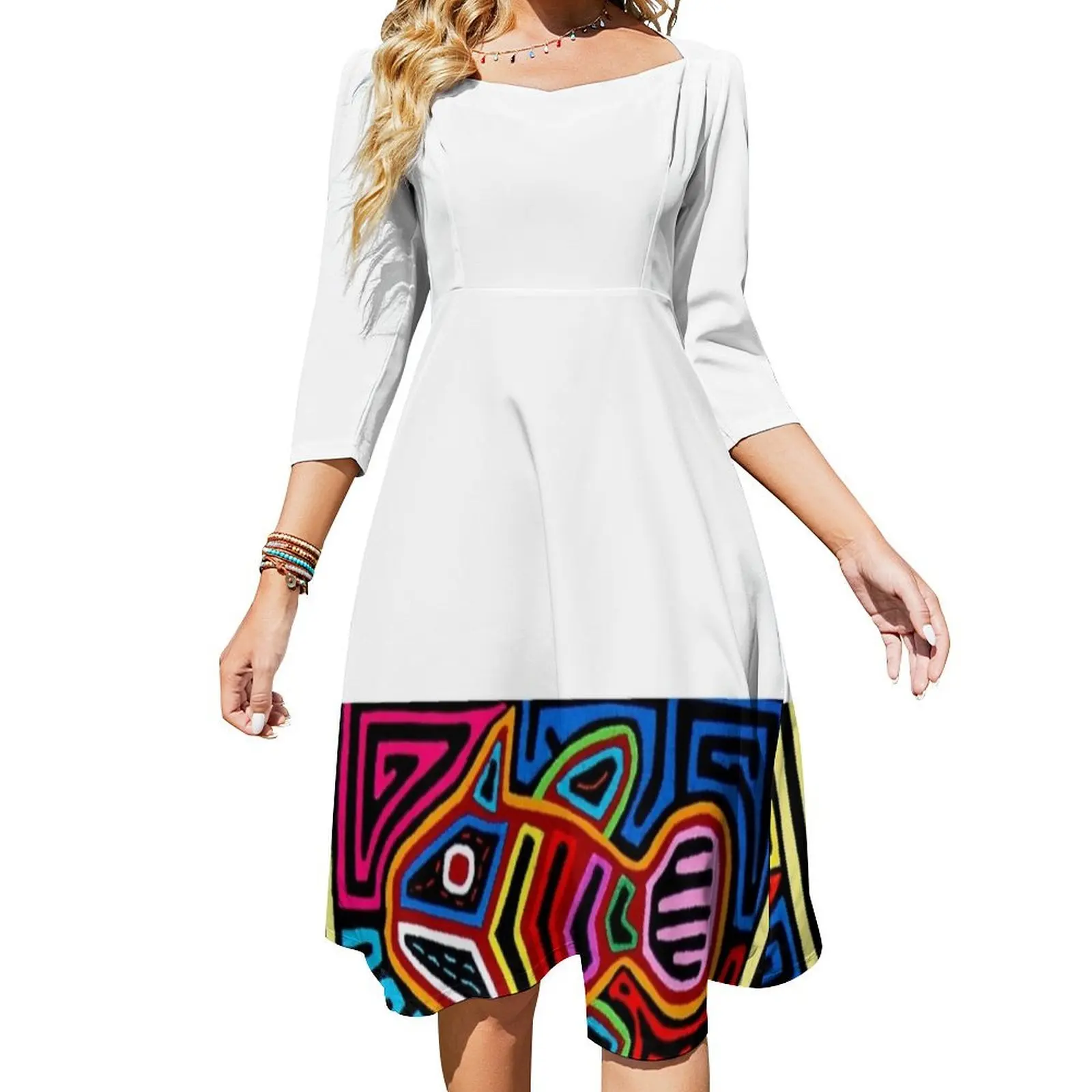 

Mola de Panama Flare Dress clothes for women summer dress women 2024 african dresses for woman