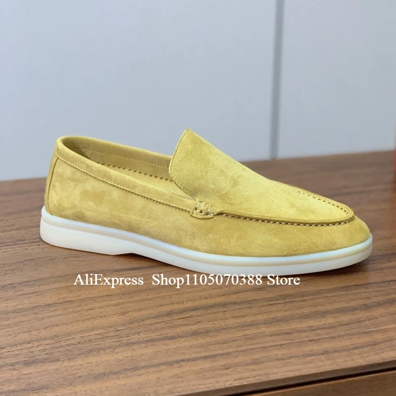 large size 35-51 highquality all Genuine leather walking men's loafers sheepskin Casual comfortable Sheep suede men's shoes
