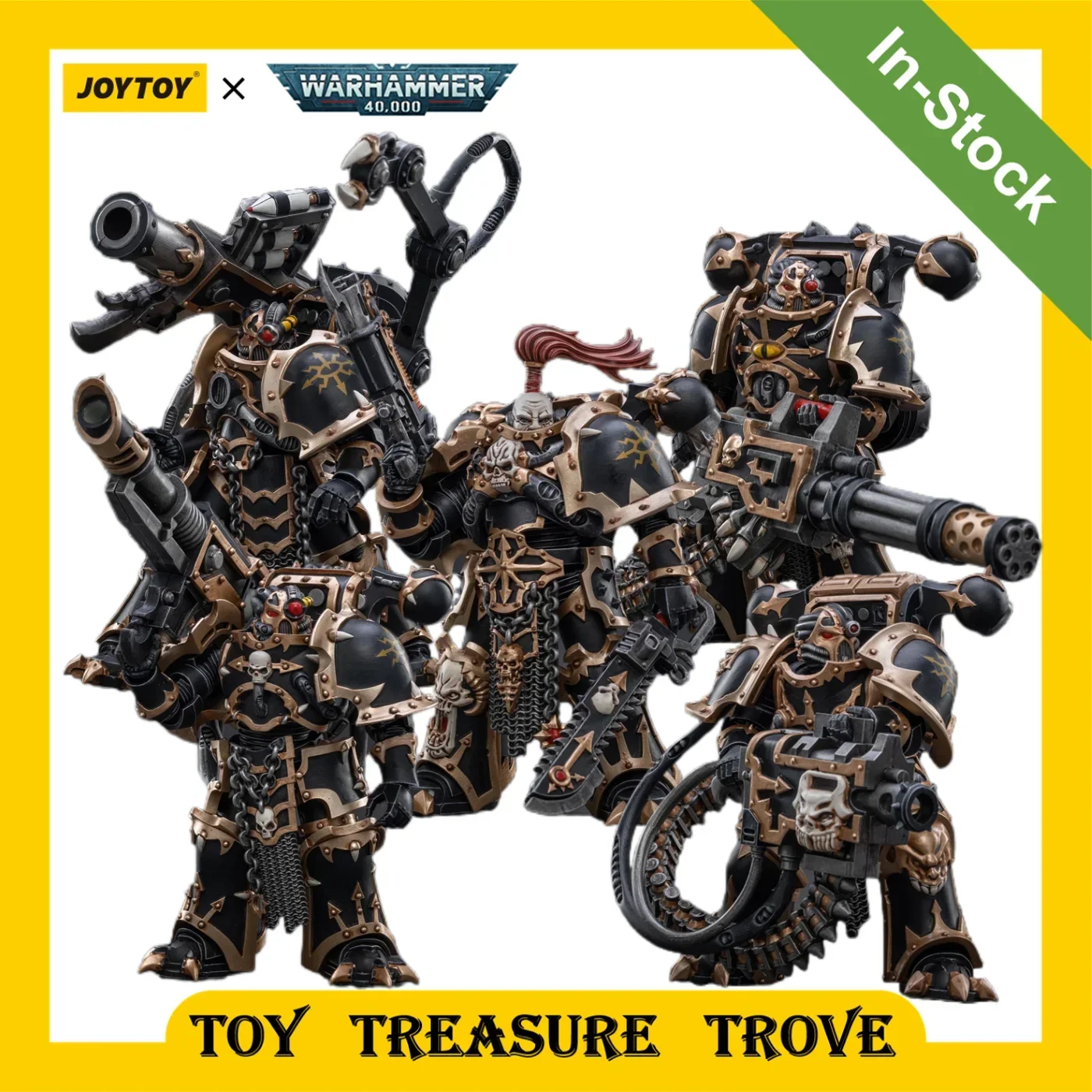 

JOYTOY Warhammer 40k 1/18 Фигурки Chaos Space Marines Black Legion Havocs Champion Slael Аниме Солдат Военная Модель Игрушки