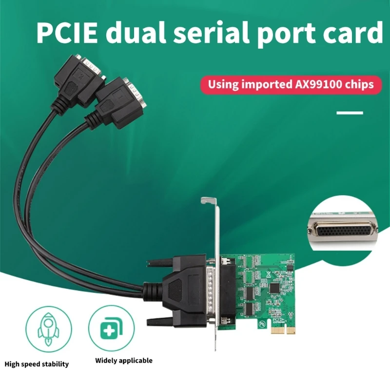 Multiports PCIE 1x to RS232 Serial Card 2/4 Port for Industrial Control and Communication Devices