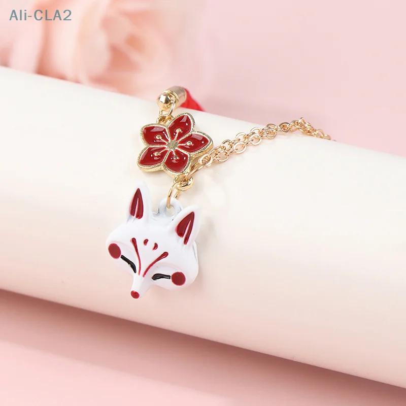 Moda Kwiat Kreskówka Zwierzę Bransoletka Dla Kobiet Biżuteria Lis Bransoletka Lucky Bell Prezenty Dla Zakochanych Przyjaciół