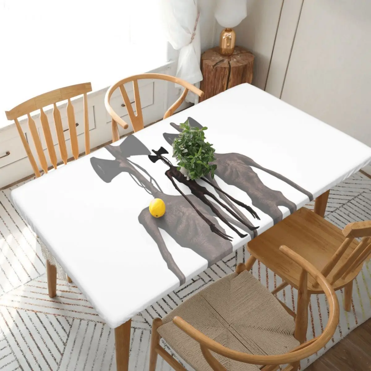 Siren Head Transhead Customized Rectangular Tablecloth Waterproof Table Cover for Festival Party Decorations Table Cloth