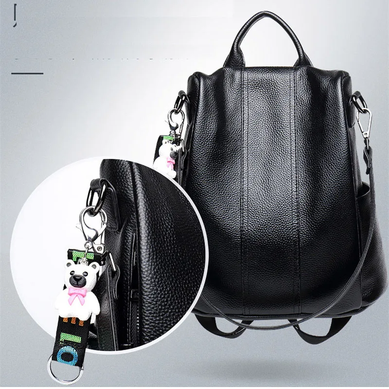 XMESSUN New Soft Leather Backpack Bag for Women,Fashion Brands High Quality Female Double Shoulder Large Capacity Travel Bag