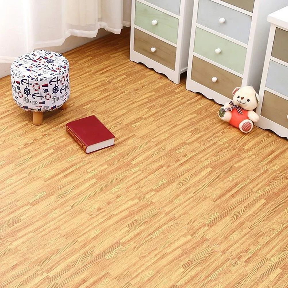 

8PCS 30cm Square EVA Yoga Mat Floor Interlocking Mat Show Floor Yoga Fitness Gym Exercise Mat (Light Wood Grain)