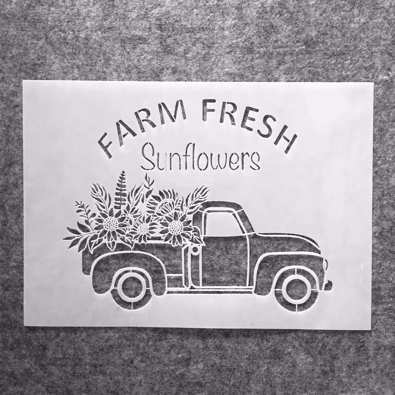 A4 29*21cm Vintage Farm Truck DIY Layering Stencils Wall Painting Scrapbook Coloring Embossing Album Decorative Template