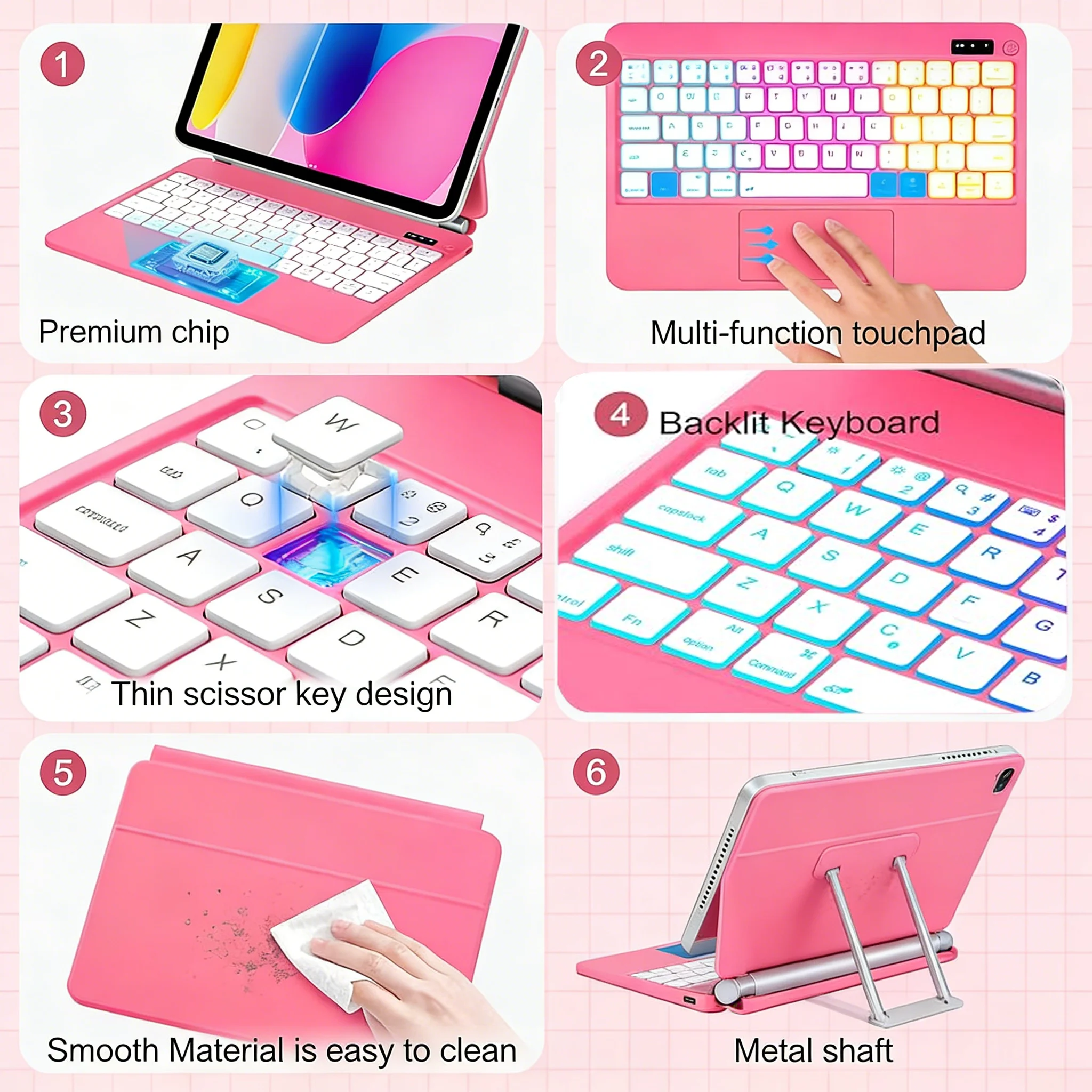 Magic Keyboard for iPad 11th Generation A16 2025 11 inch A3354 A3355 Keyboard Case for iPad 10th Gen 2022 10.9 A2696 A2757 Cover view 3