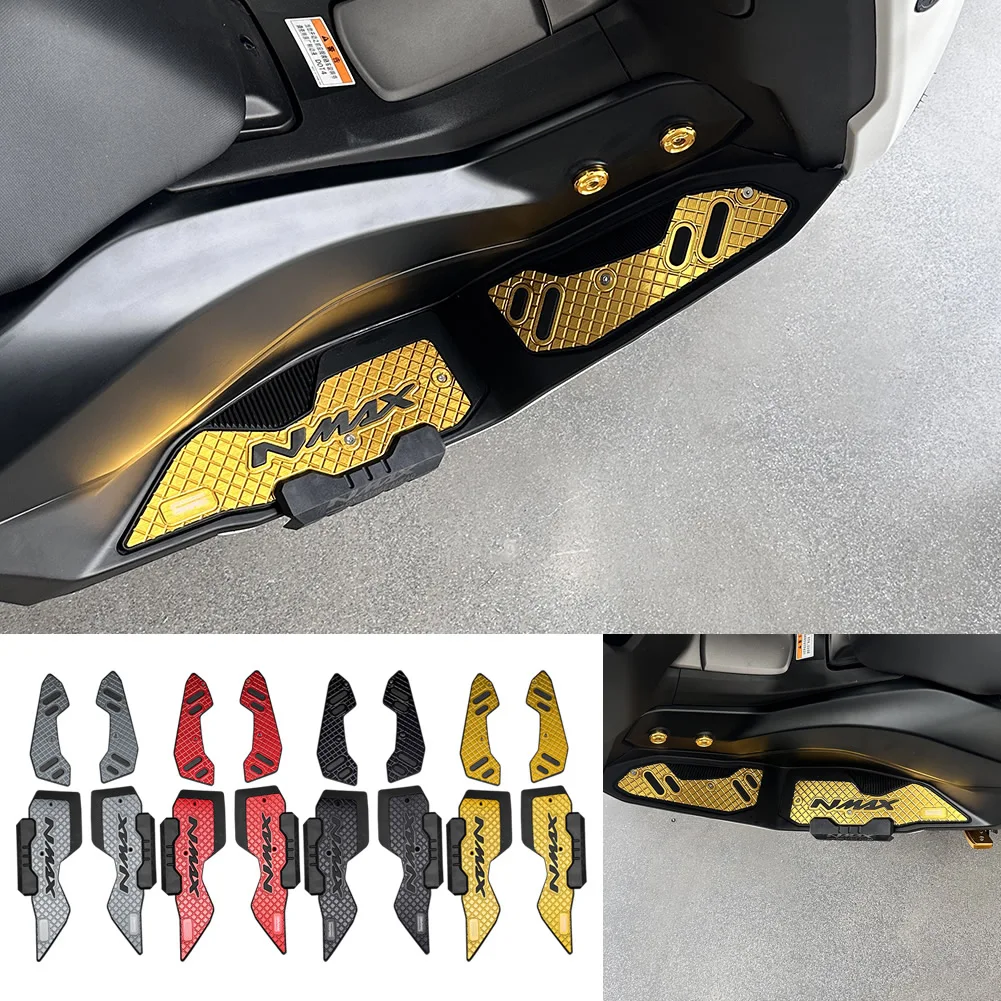 

Footboard Matting For NMAX155 NMAX 125 2025-2026 Aluminum Alloy Pedal with Large Anti-Slip Foot Pad and Anti-Drop Rubber