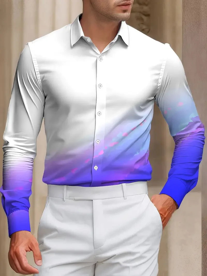 

Модная винтажная мужская рубашка с красным цветочным узором и полным принтом, повседневная мужская рубашка с длинным рукавом, рубашка на пуговицах, топ