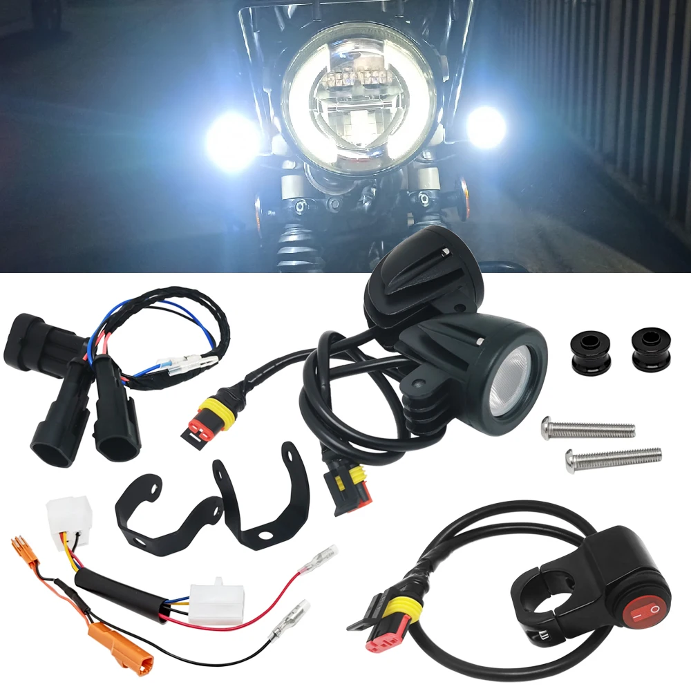 

LED Auxiliary Light Kit w/Connector Fits Honda CT125 Trail 125 Hunter Cub 125 All Models