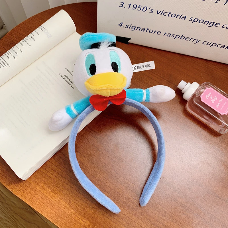 Disney 3D Plush Ears Donald Duck Hairband Women Cute Daisy Duck Headbands Girl Cartoon Anime Headwear Kids Hair Accessories Gift