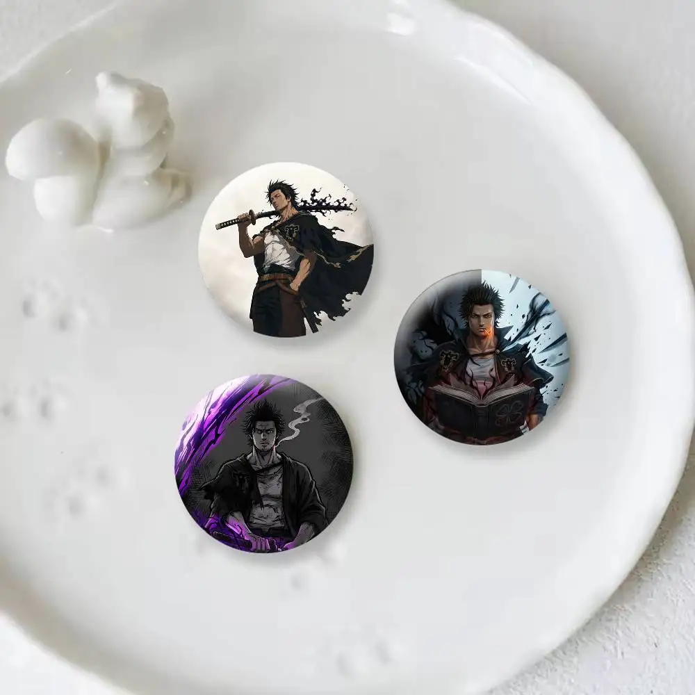 Black Clover Y-Yami Badges Creative Tinplate Button PinsBrooch Badge Clothes Backpack