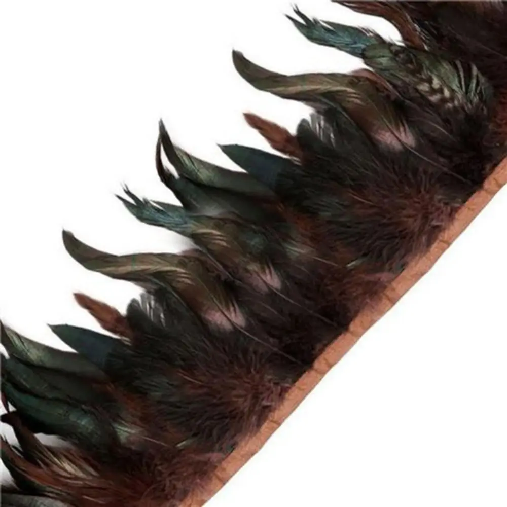 1 Meter Wedding Party Natural Turkey Feathers Sewing Decoration Home Decor Feathers Trim Ribbon Tassel DIY Apparel Fabric